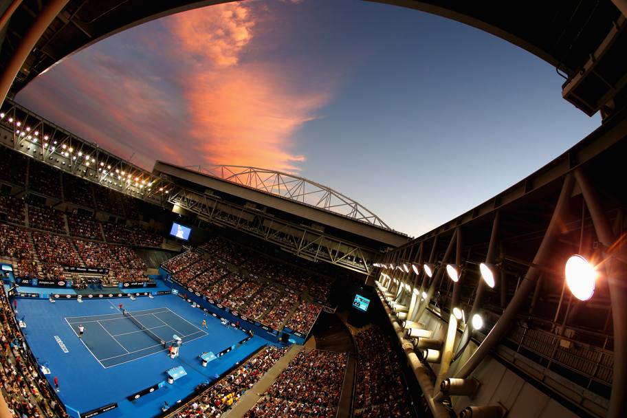 Il cielo sopra Melbourne: immagine grandangolare della Hisense Arena. (Getty Images)